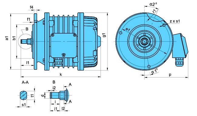 Электродвигатели серии ККЕ (КК) для канатных электроталей - схема