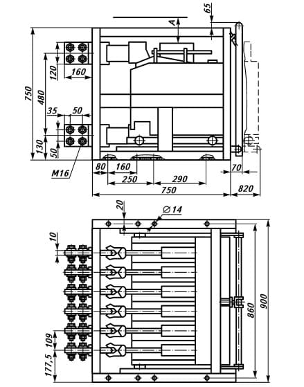 Схема сборки выключателя Э40В